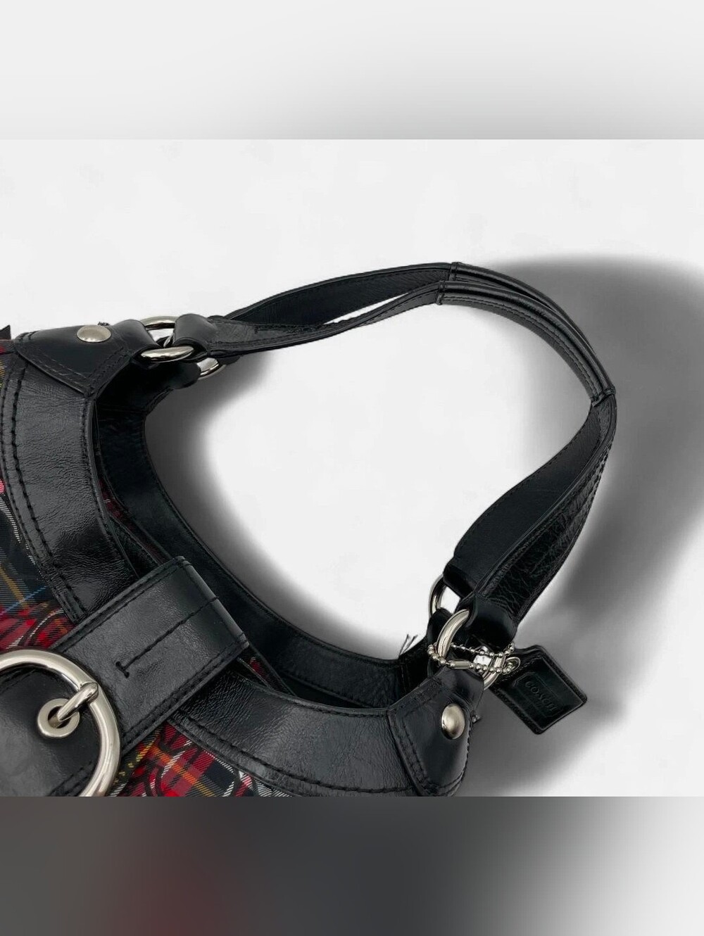 Coach Soho Black & Red Plaid Bag - Picture 6 of 16